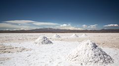 Piles of salt Uyuni Lake